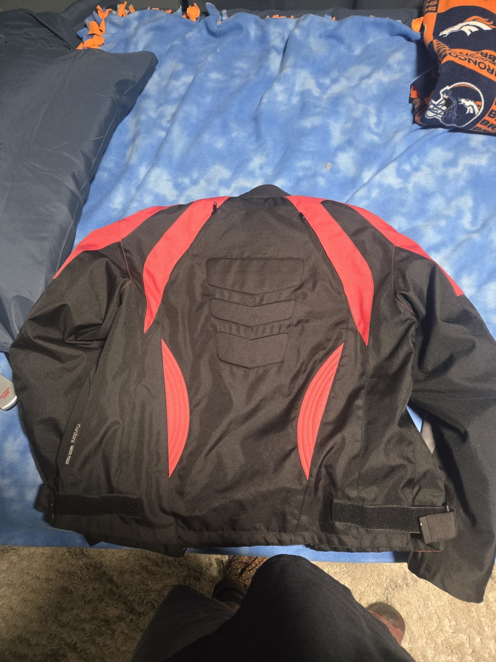 Men's Black Performance Jacket with Red Accents